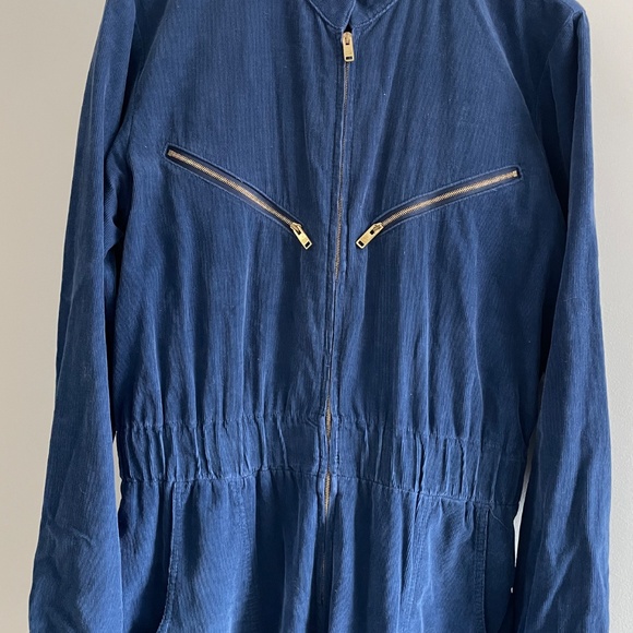 Horses Atelier blue corduroy Flight Jumpsuit size 2 - Picture 4 of 7